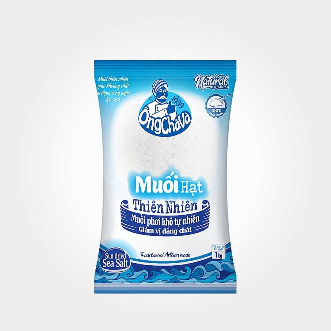  Muối Hạt Tự Nhiên Biển Sạch Gói 1kg Chuyên Dùng Ngâm Rửa 