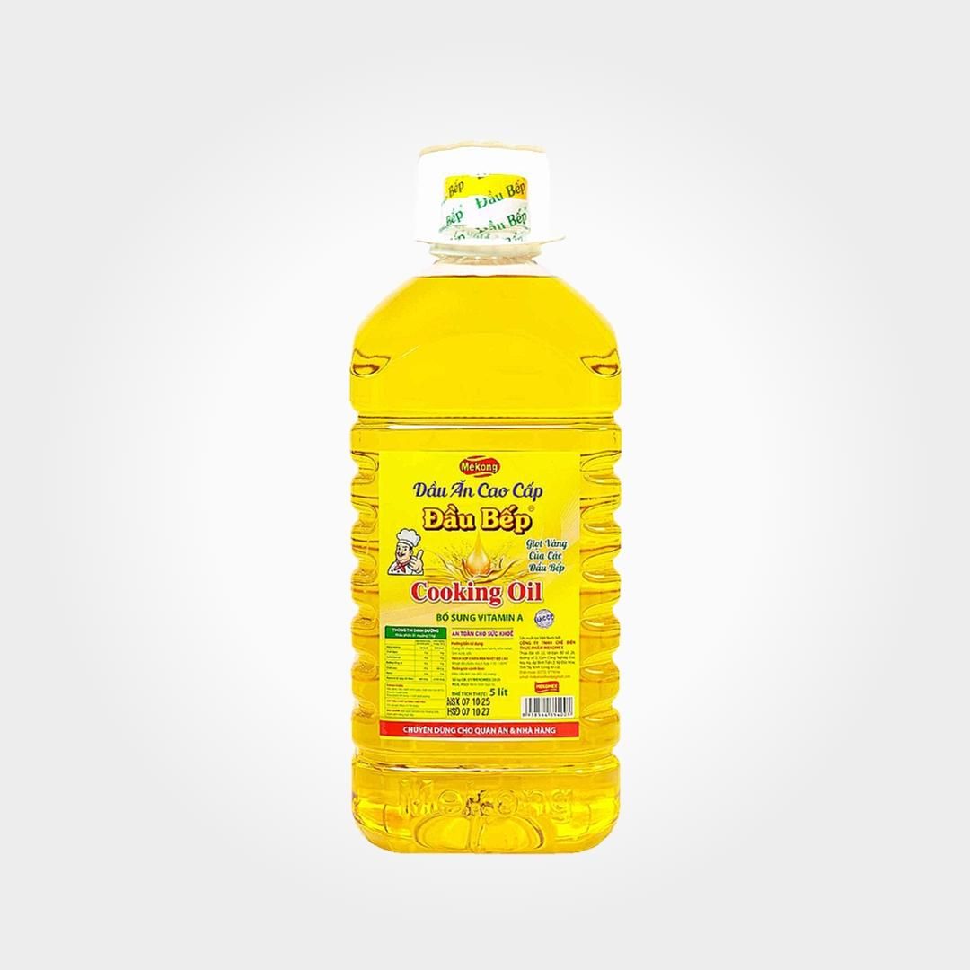  Dầu Ăn Đầu Bếp Mekong 5L chất lượng cao, chuyên dùng cho bếp 