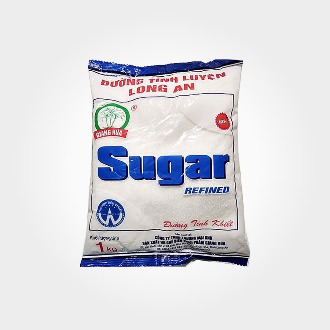  Đường Trắng Tinh Luyện Long An Gói 1kg Tiết Kiệm Nấu Ăn 