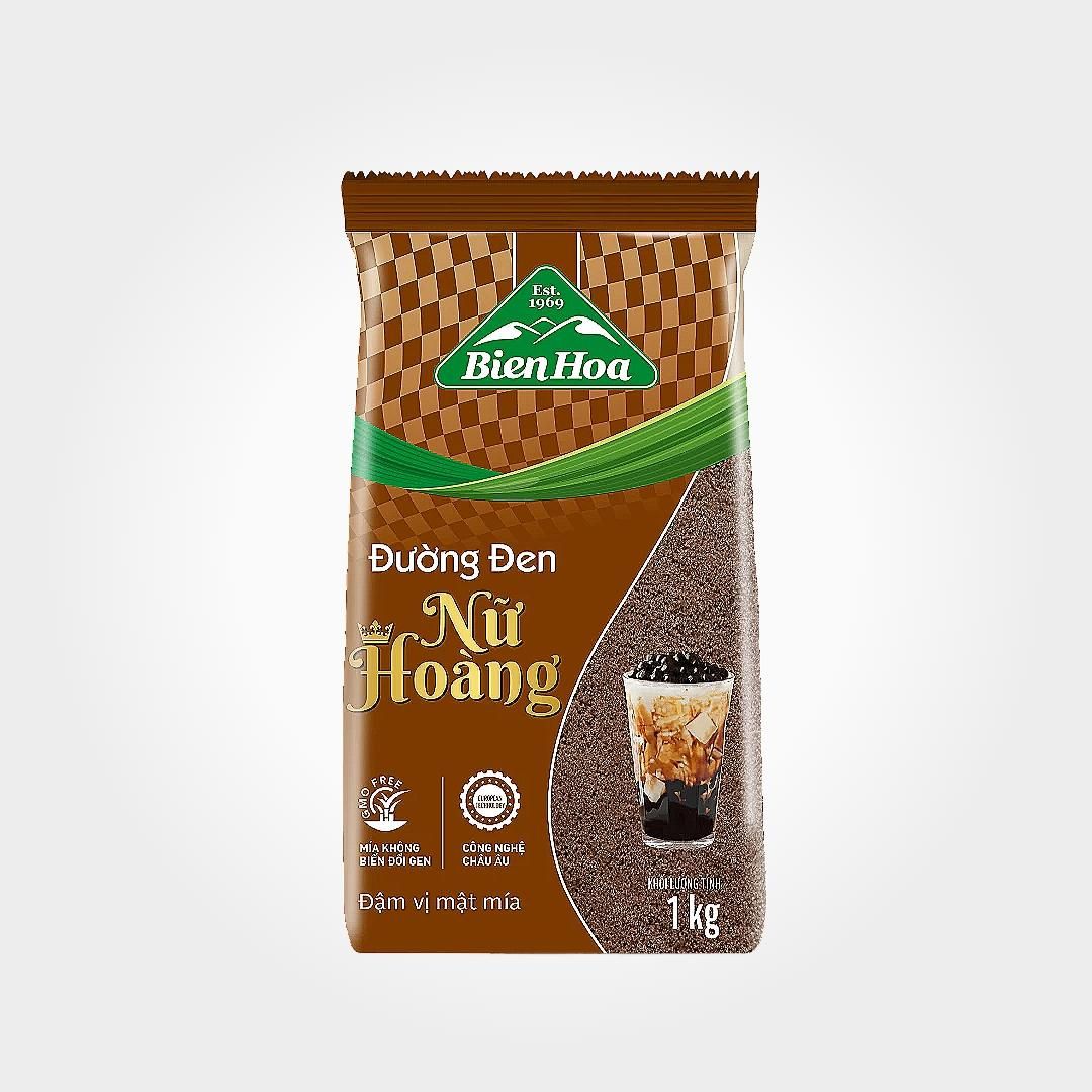  Đường Đen Nữ Hoàng Biên Hòa Gói 1kg Nấu Trà Sữa Trân Châu 