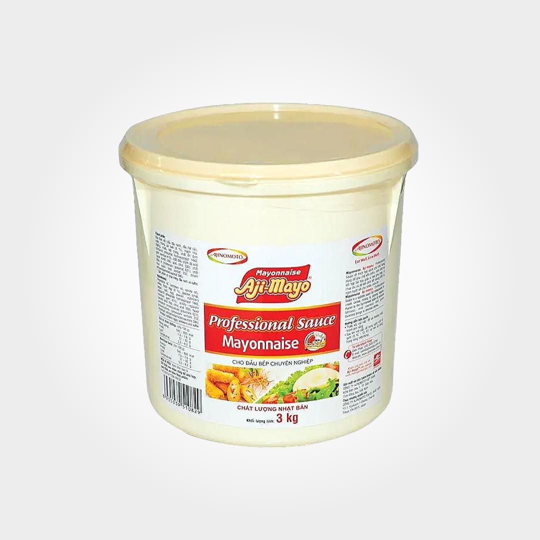  Sốt Mayonnaise Aji Mayo Ajinomoto Xô 3kg Dành Cho Quán Ăn 