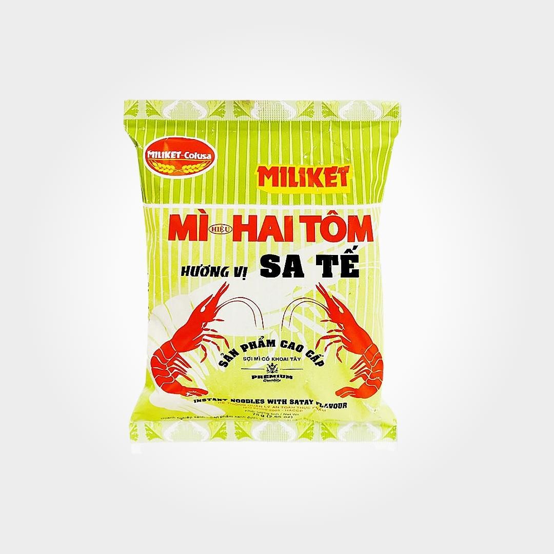  Mì Gói Giấy Sate 2 Tôm Miliket 75g Ăn Liền Đậm Đà Ngon 