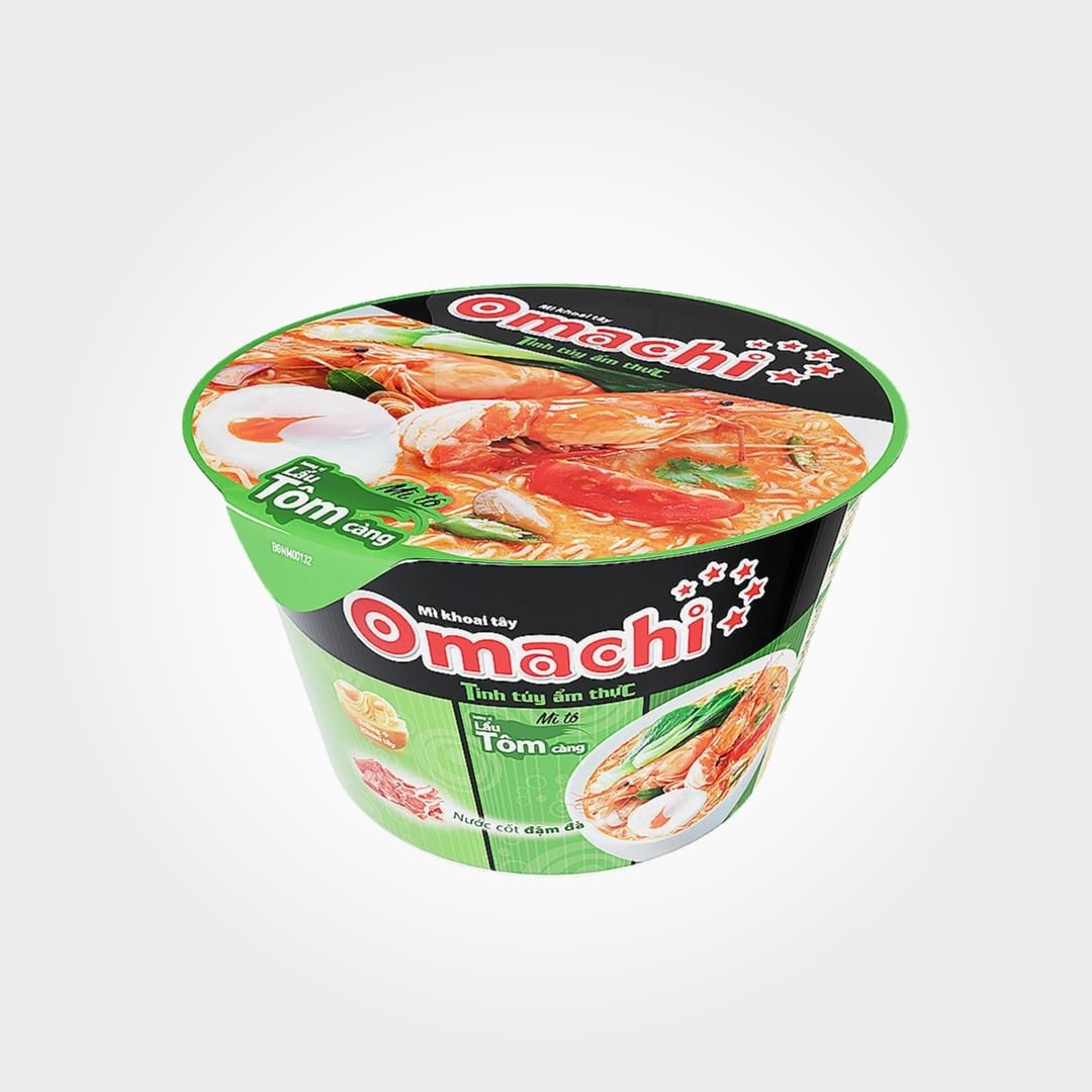  Tô Mì Omachi Tôm Chua Cay Xốt Bò Hầm Sườn 93g Thơm Ngon 