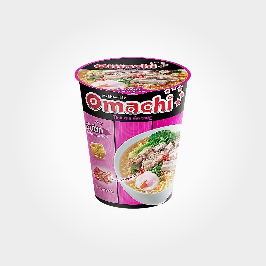  Mì Ly Omachi Khoai Tây Tôm Chua Cay 66g Ăn Liền Đậm Vị 