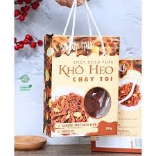  Khô heo cháy tỏi SNACK TALK hộp 300g 