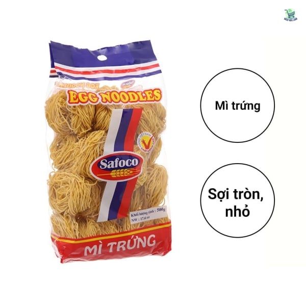  Mì trứng sợi nhỏ Safoco 500gr 