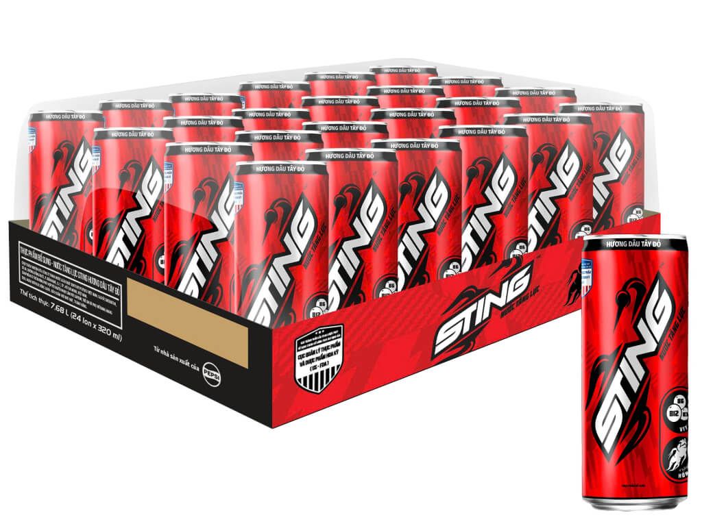  Sting Dâu Lon 320ml *24 Lon 