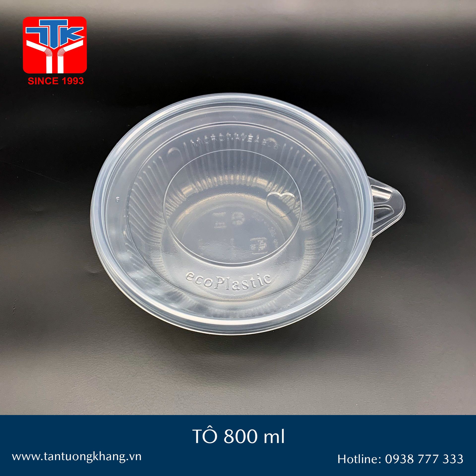  Nắp tô 800ml PP Trong 