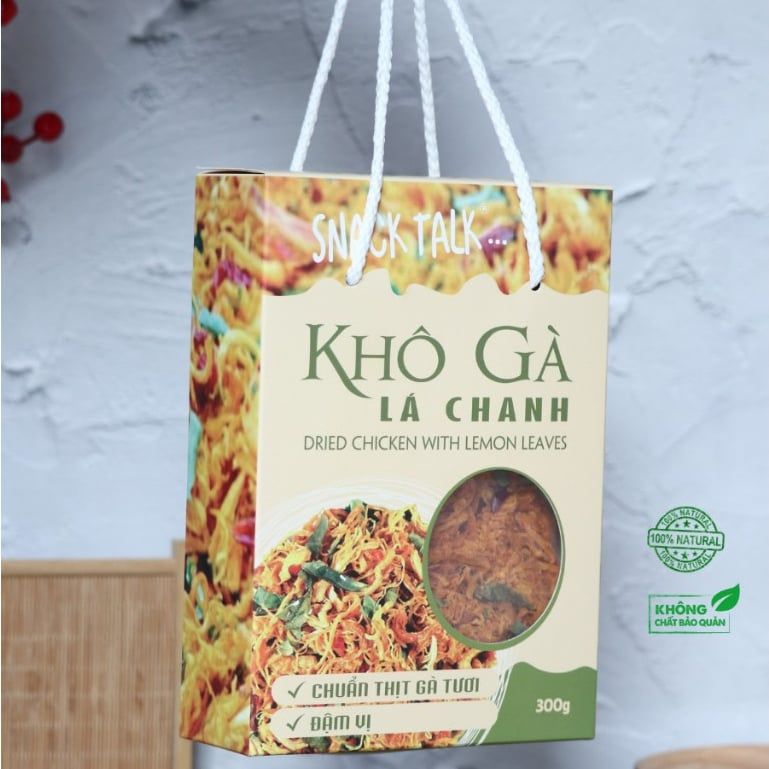  Khô gà là chanh SNACK TALK hộp 300gr 