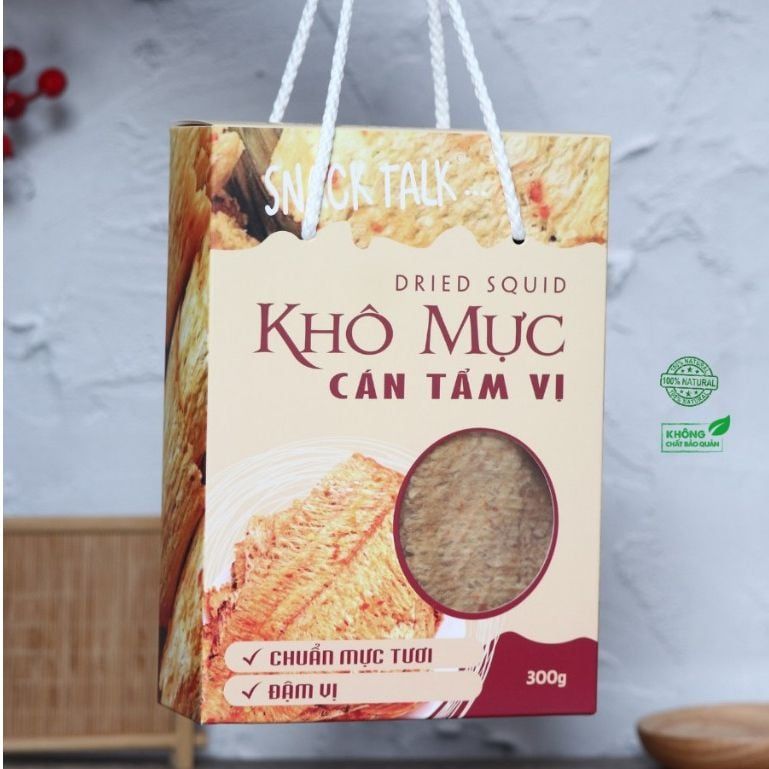  Khô mực cán tẩm vị SNACK TALK hộp 300g 