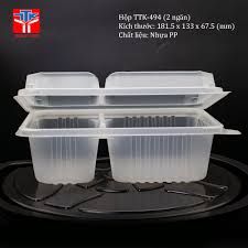 Hộp 2 ngăn TTK-494 PP Trong 