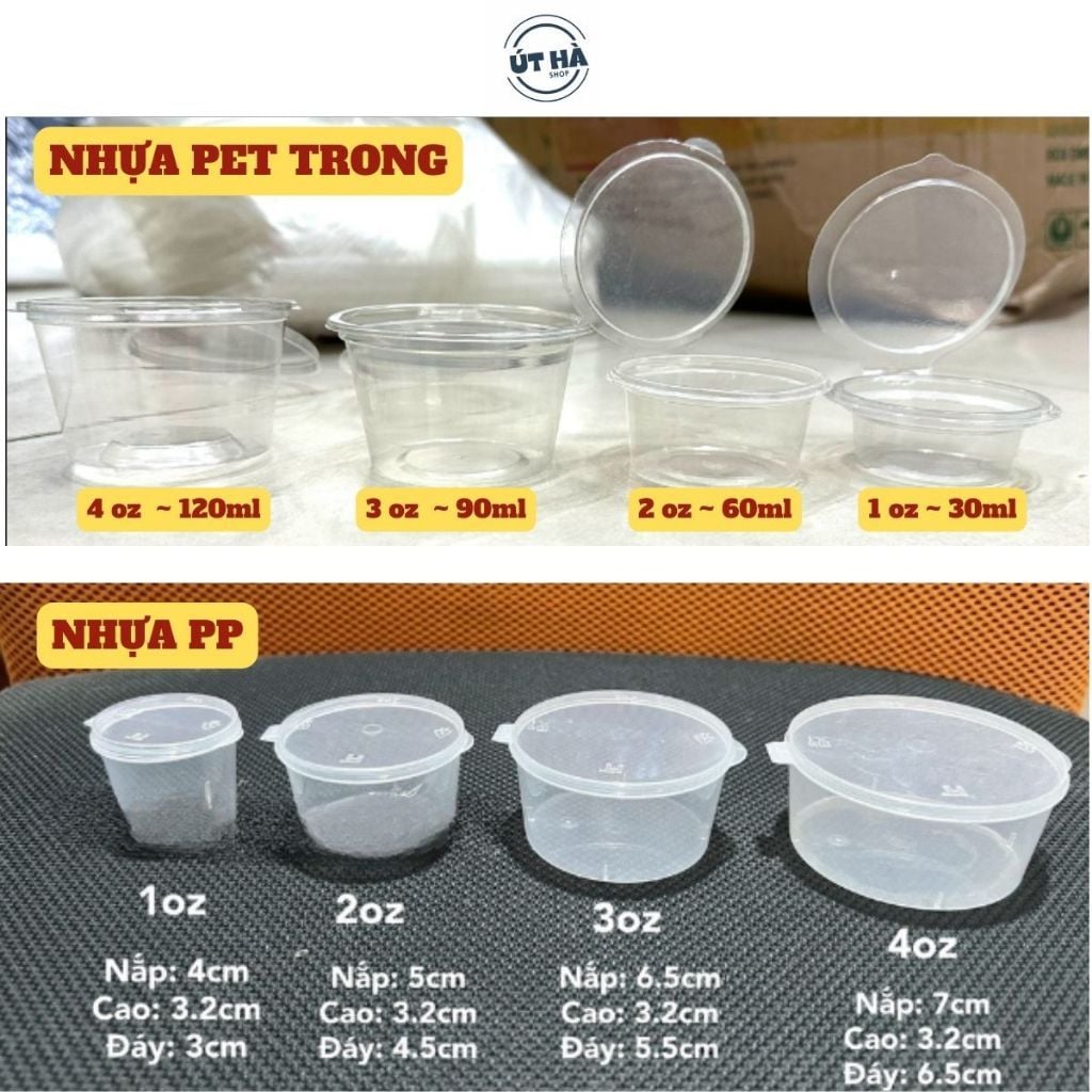  Hũ nước chấm 3.5 OZ PP Trong 