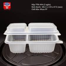  Hộp 2 ngăn TTK-494 PP Mờ 