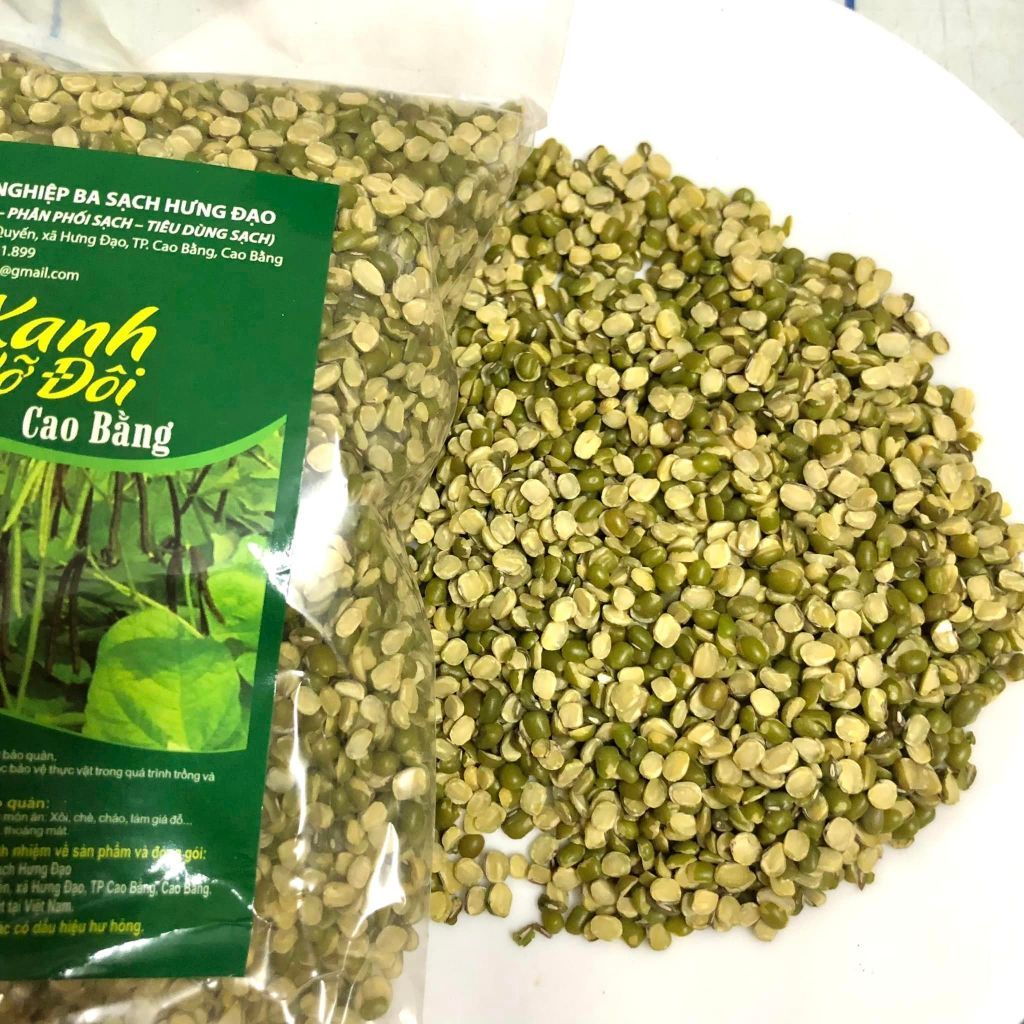  Đậu Xanh hạt nhỏ tách đôi Cao Bằng túi 500g 