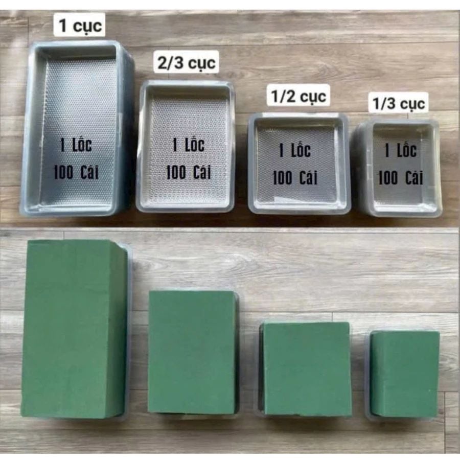  Khay đựng xốp cắm hoa hình vuông 