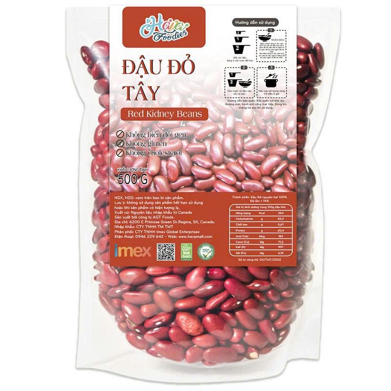  Đậu đỏ tây Nutstalk Argentina túi 500g 