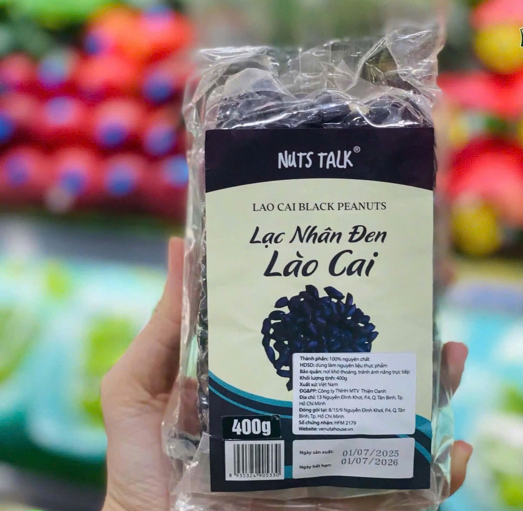 Lạc nhân đen Lào Cai Nuts Talk túi 400g 