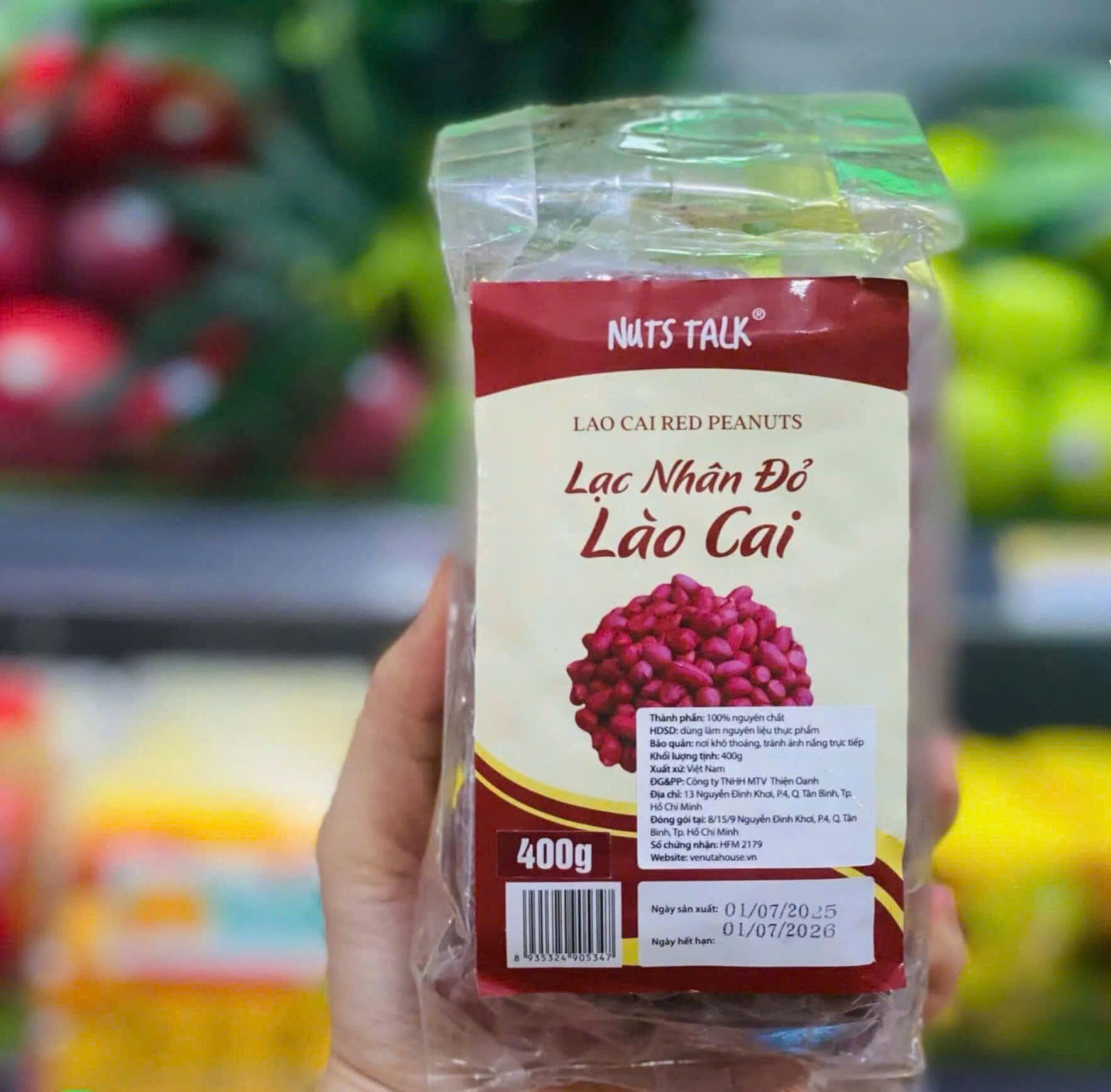  Lạc nhân đỏ Lào Cai Nuts Talk túi 400g 