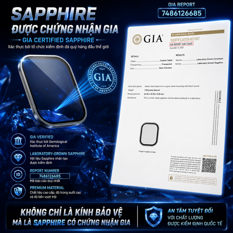  Kính Cường Lực Sapphire OTAO Cho iWatch Ultra Series 1/2/3 | Khung Kim Loại Cao Cấp 