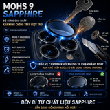  Kính Bảo Vệ Camera OTAO GIA Sapphire Cho iPhone 17Pro /17ProMax | Mohs 9, AR Coating 
