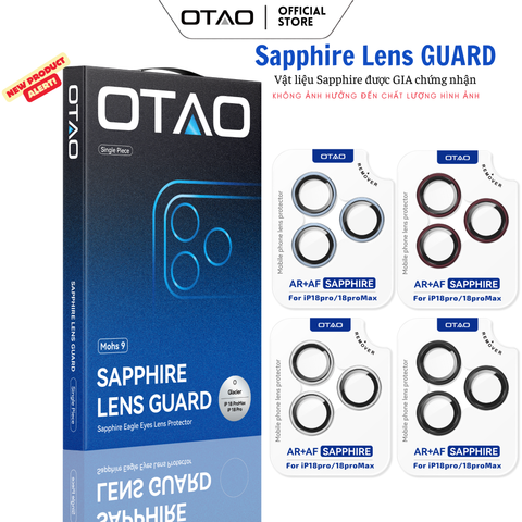  Lens Bảo Vệ Camera OTAO GIA Sapphire Cho iPhone 17Pro/17ProMax/18Pro/18Promax 