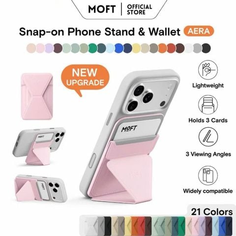  {NEW} Ví Kiêm Giá đỡ Snap-on Phone Stand & Wallet AERA 3Card Phiên Bản Nâng Cấp 