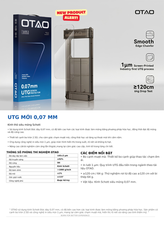  {NEW} Kính siêu mỏng 0.07mm OTAO Schott Ultra-Thin Raw Glass 2.5D Tiên Phong Vietnam 
