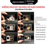  Miếng Dán Bảo Vệ Cụm Đế Camera DEVILCASE Cho iPhone 17 Pro Max Chất Liệu PET Cao Cấp 