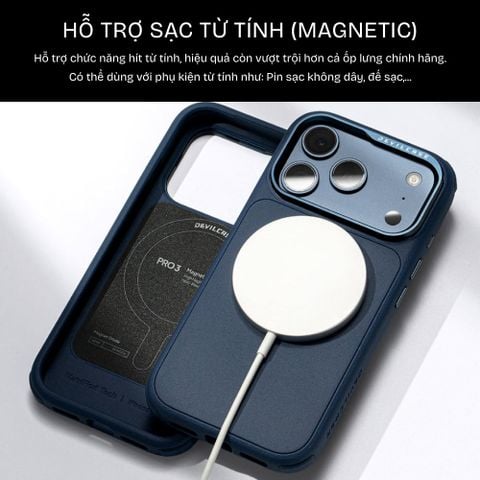  Ốp lưng chống sốc DEVILCASE Pro 3 Magnetic cho iPhone 17 Series Hạn chế bám vân tay 