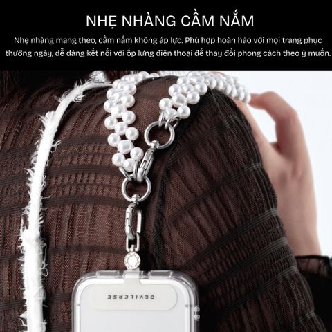  Dây đeo điện thoại DEVILCASE Pearl Bracelet Dây ngọc trai thanh lịch sang trọng 