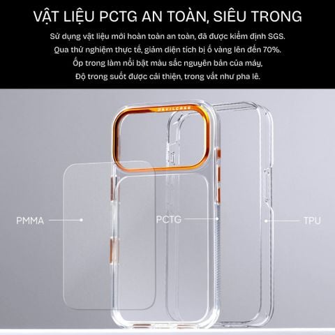  Ốp lưng không ố DEVILCASE cho iPhone 17 Series phiên bản tiêu chuẩn 2 siêu trong 