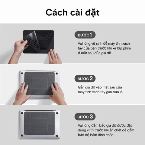  Giá Đỡ Tản Nhiệt Laptop MOFT Adhesive Stand Thế Hệ 2 Dán Mặt Lưng Cho Laptop 11.6-15.6 Inch 