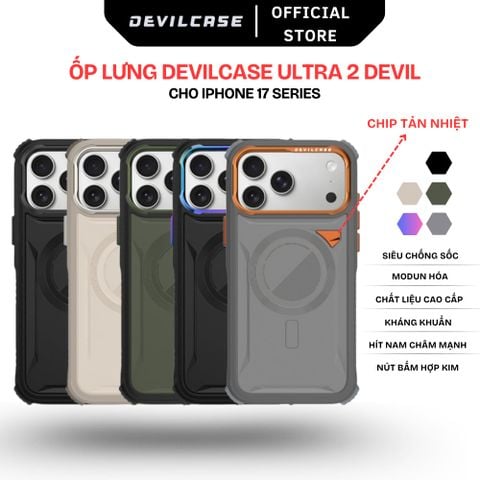  NEW Ốp lưng chống sốc DEVILCASE Ultra 2 Magnetic cho iPhone 17 Series Tản nhiệt hiệu quả 