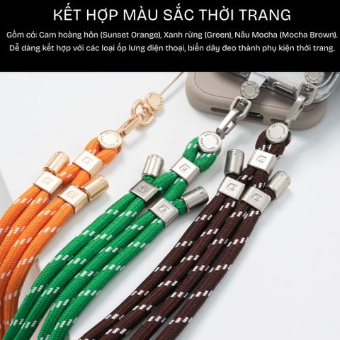  Dây đeo điện thoại DEVILCASE Single-hook xoay 360 Dây bện vải thời trang đa năng 