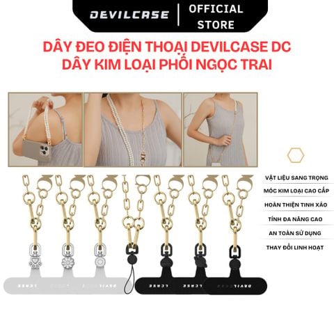  Dây đeo điện thoại DEVILCASE DC Dây kim loại phối ngọc trai sang trọng thanh lịch 3in1 