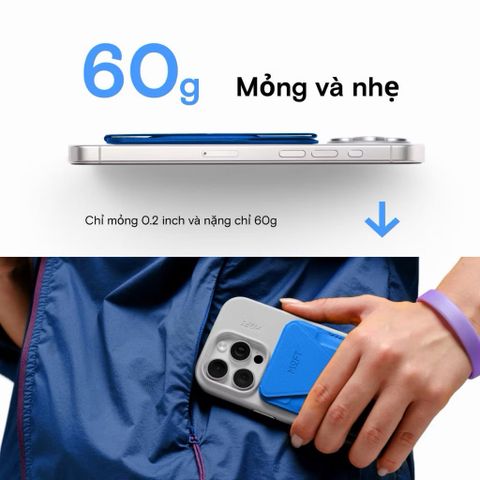  Giá đỡ điện thoại kiêm ví thẻ MOFT MOVAS Magnetic Wallet Stand Magnetic Chứa 2 Thẻ 