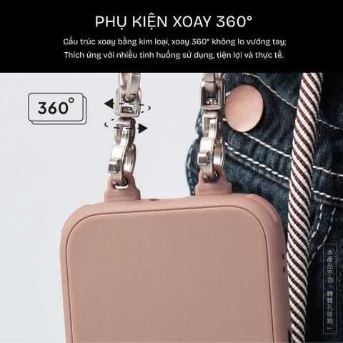  Dây đeo điện thoại DEVILCASE Douple-hook xoay 360 Dây bện vải thời trang đa năng 