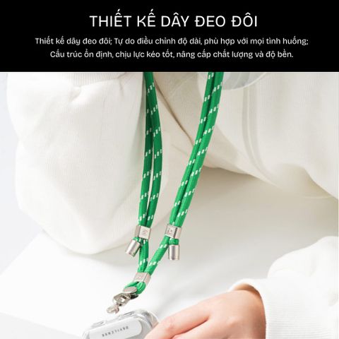  Dây đeo điện thoại DEVILCASE Single-hook xoay 360 Dây bện vải thời trang đa năng 