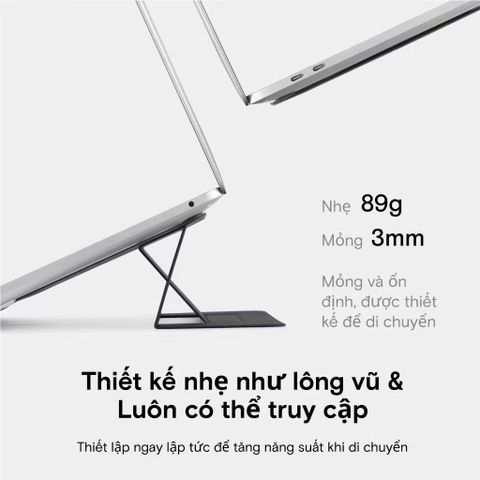  Giá Đỡ Tản Nhiệt Laptop MOFT Adhesive Stand Thế Hệ 2 Dán Mặt Lưng Cho Laptop 11.6-15.6 Inch 