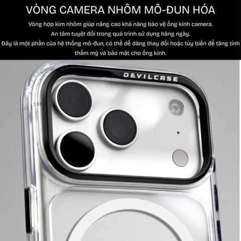  Ốp lưng không ố DEVILCASE cho iPhone 17 Series phiên bản tiêu chuẩn 2 siêu trong 