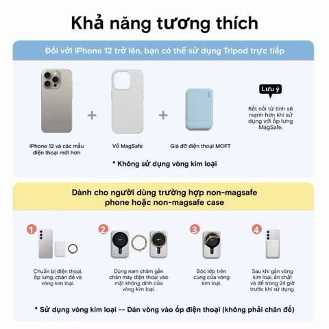  MOFT Snap Invisible – Tripod điện thoại nam châm (Không khe thẻ) 