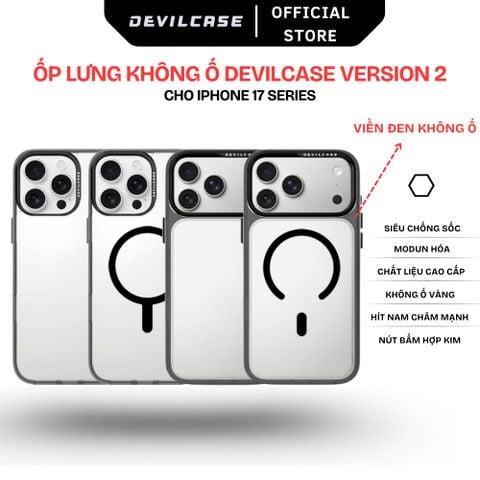  Ốp lưng không ố DEVILCASE cho iPhone 17 Series phiên bản tiêu chuẩn 2 siêu trong 