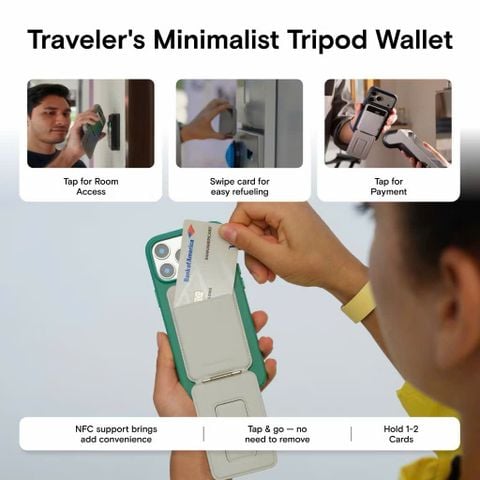  [MỚI] Tripod Walllet MOFT Giá đỡ ba chân điện thoại MOVASTM Chụp từ tính có thể theo dõi 4 trong 1 