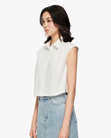  GIGI - Áo sát nách nữ cổ bẻ tay ngắn phom croptop 