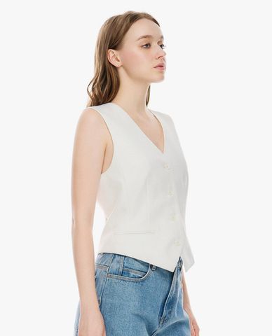  GIGI - Áo khoác gilet nữ cổ V phối nút 