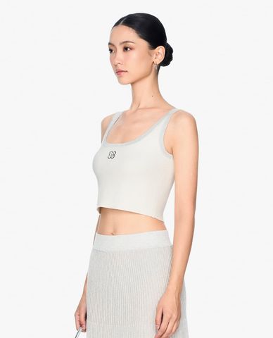  GIGI - Áo hai dây nữ cổ vuông phối logo trẻ trung 