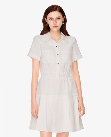  GIGI - Đầm sơ mi mini cổ bẻ tay ngắn 