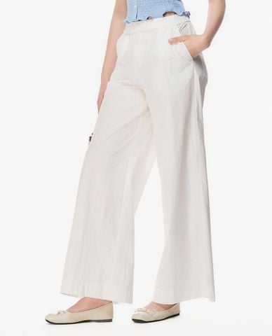  GIGI - Quần nữ ống rộng lưng thun hiện đại 