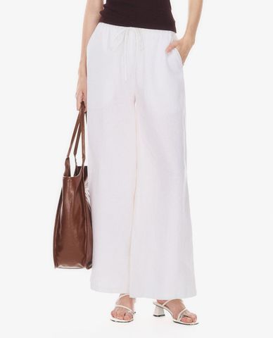 GIGI - Quần nữ ống rộng lưng thun phối dây rút 