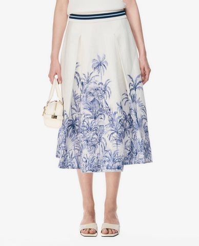  GIGI - Chân váy phom suông midi in họa tiết 